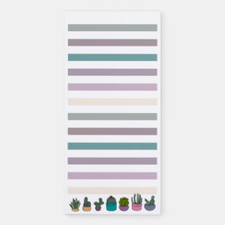 Rainbow Pot Succulent Magnetic Notepad