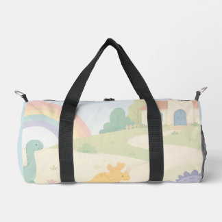 Rainbow Preschool Adventure with Dinosaur Friends Duffle Bag