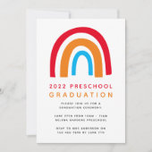 Rainbow Preschool Graduation Invitation (Front)