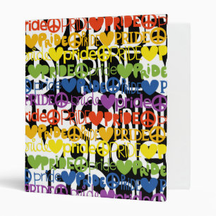 rainbow pride 3 ring binder