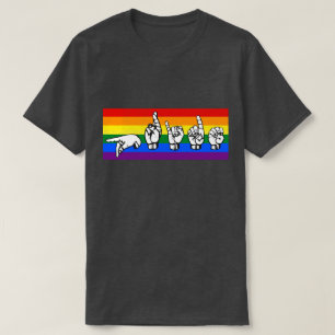 Rainbow Pride American Sign Language LGBTQ+ T-Shirt