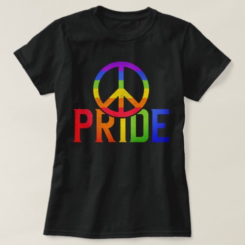 Rainbow Pride and Peace  T_Shirt