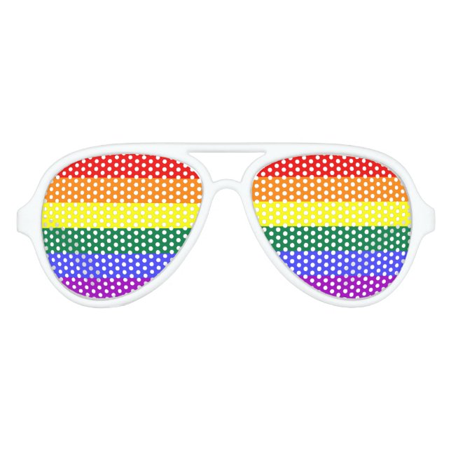 Rainbow Pride Aviator Sunglasses (Front)