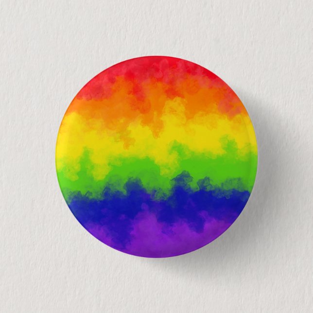 Rainbow pride badge button (Front)