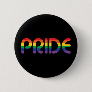 Rainbow Pride Balloon Letters Button