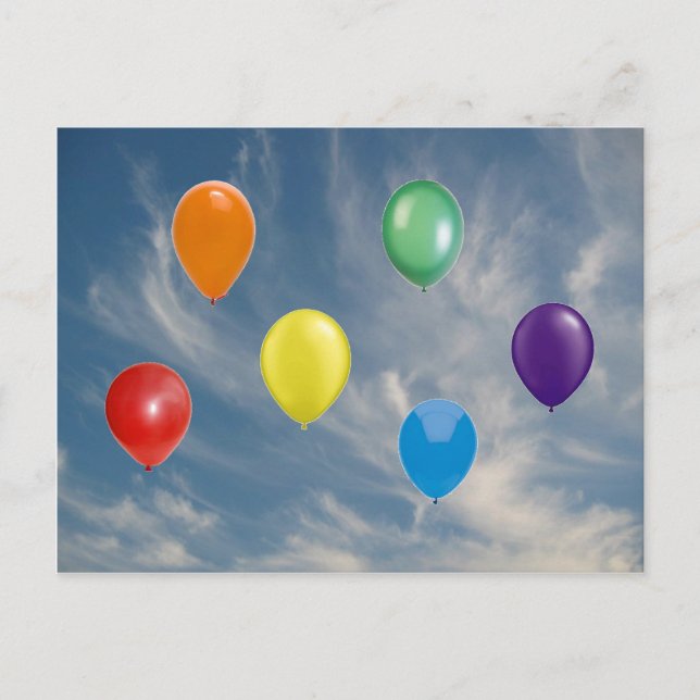 Rainbow Pride Balloons Postcard (Front)