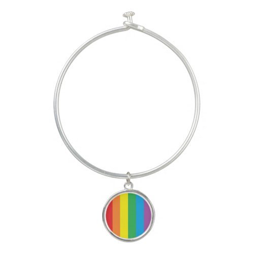 Rainbow Pride Bangle Charm Bracelet