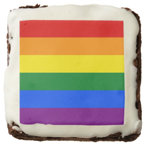 Rainbow Pride Brownie