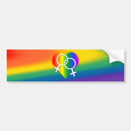 Rainbow Pride Bumper Sticker Same_Sex Love Gifts