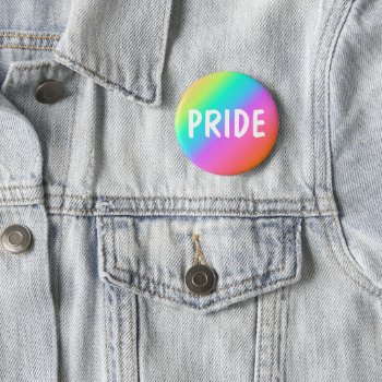Rainbow Pride Button by JulieErinDesigns at Zazzle