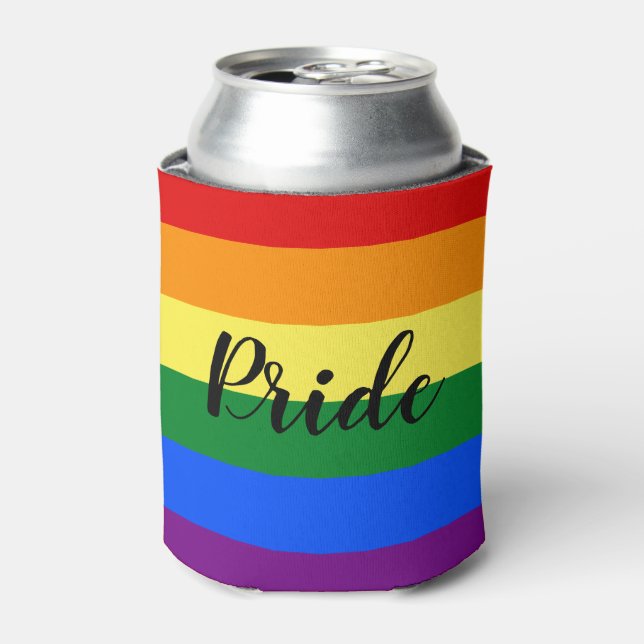 Rainbow Pride Can Cooler (Can Front)