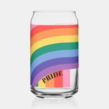 Rainbow Pride Can Glass by UTeezSF at Zazzle