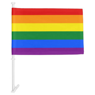 Rainbow Pride Car Flag