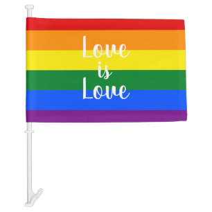 Rainbow pride - car flag