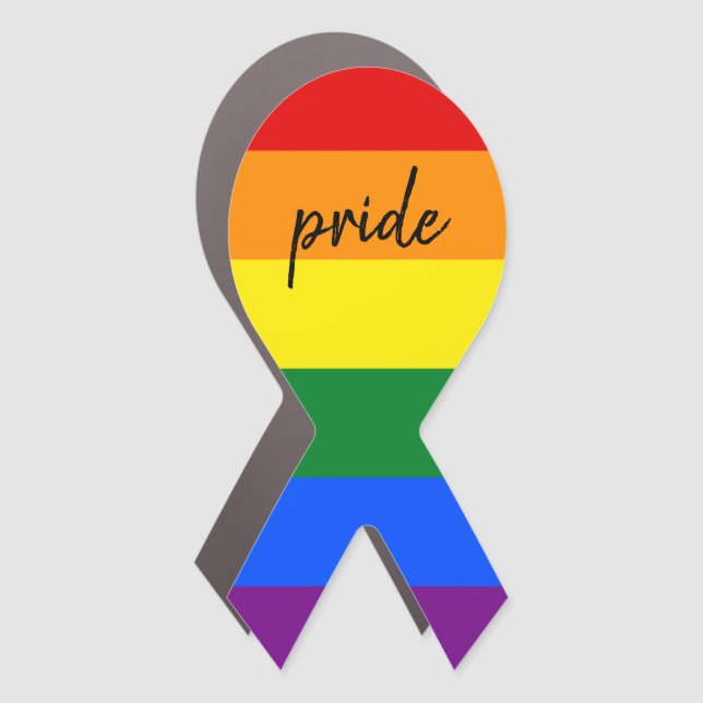 Rainbow Pride Car Magnet (Front)