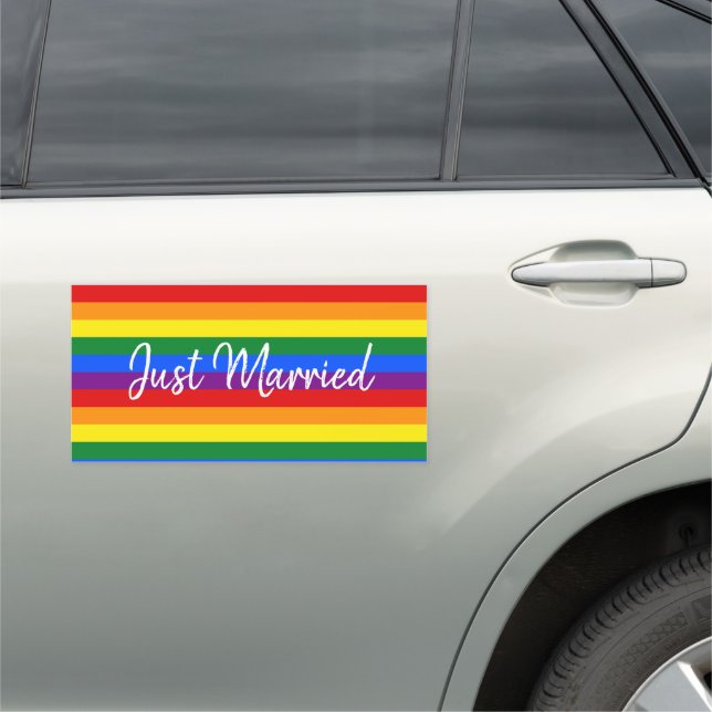 Rainbow Pride Car Magnet (In Situ)