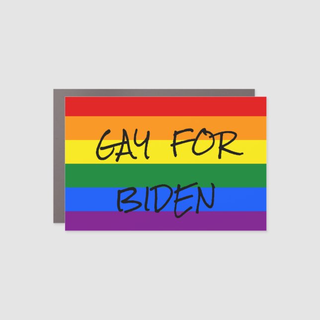 Rainbow Pride Car Magnet (Front)