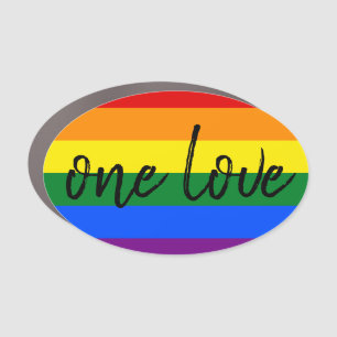 Rainbow Pride Car Magnet