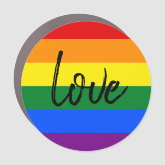 Rainbow Pride Car Magnet