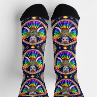 Rainbow Pride Cat Fairy Crew Socks