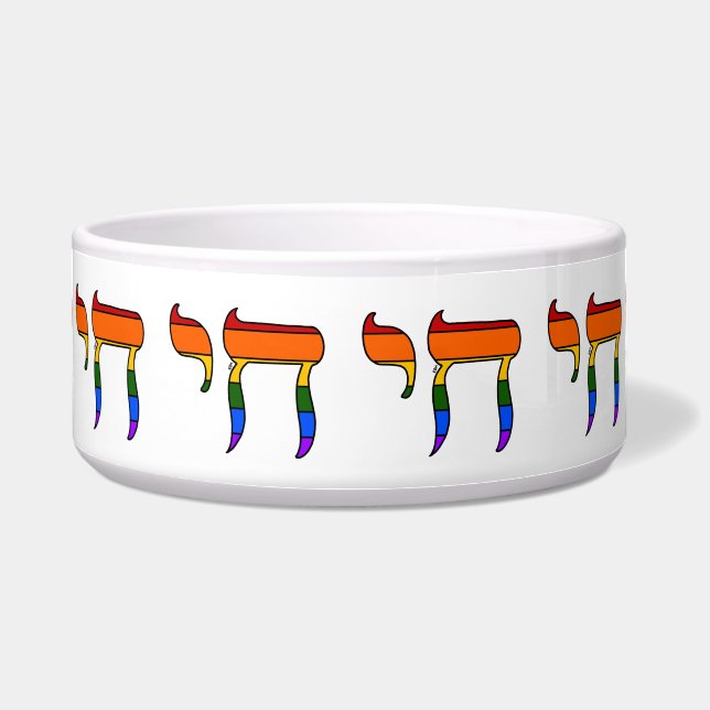 Rainbow Pride Chai Flag  Bowl (Front)