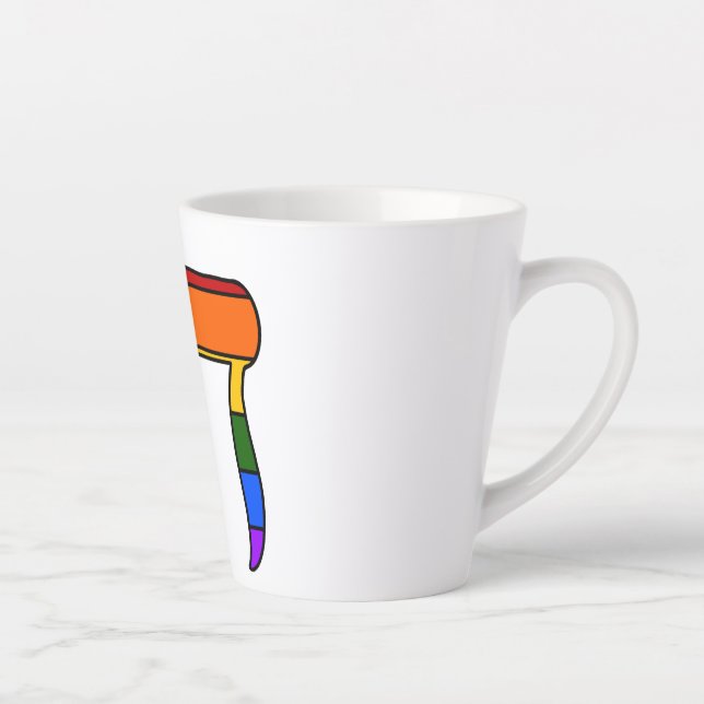Rainbow Pride Chai Flag  Latte Mug (Right)