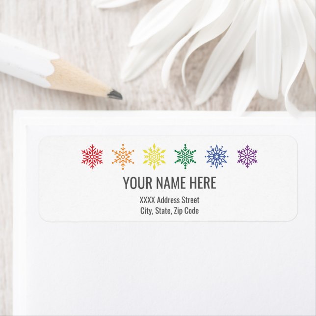 Rainbow Pride Christmas Label (Insitu)