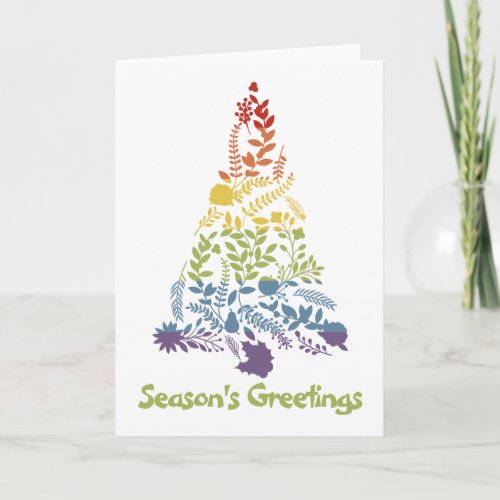 Rainbow Pride Christmas Tree Holiday Card