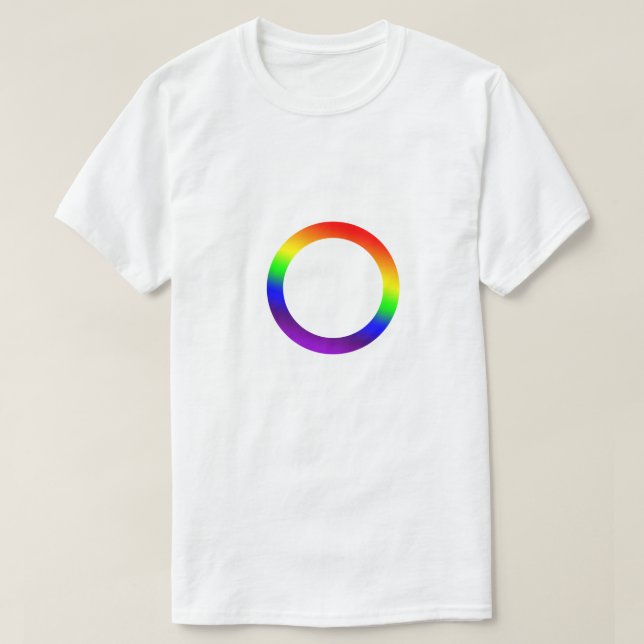 Rainbow Pride Circle GLBTQ Design T-Shirt (Design Front)