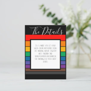 Rainbow Pride Color Block Stripe Details Postcard