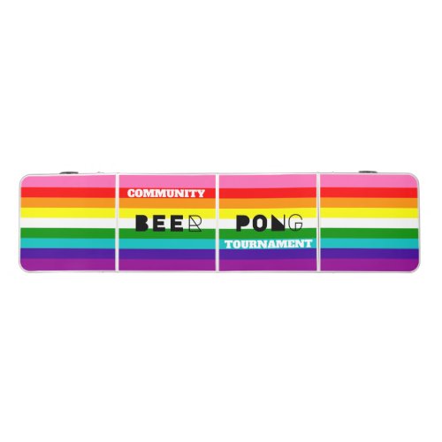 Rainbow Pride Community Tournament Regulation Beer Pong Table
