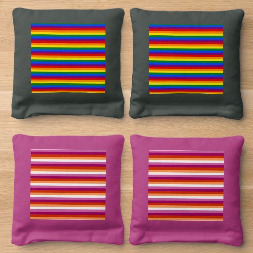 Rainbow Pride Cornhole Bags