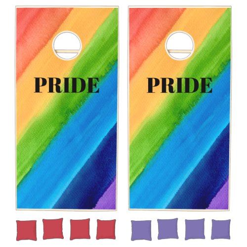 Rainbow Pride Cornhole Set