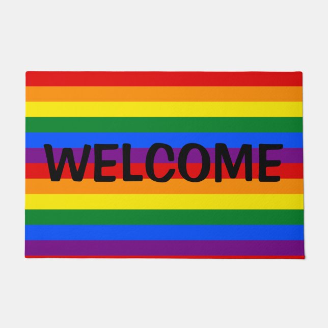 Rainbow Pride Doormat (Front)