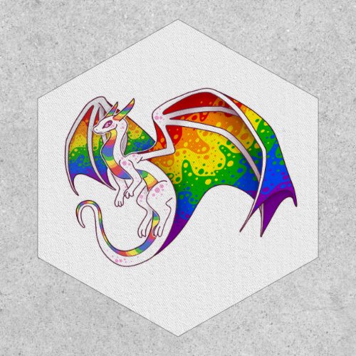 Rainbow Pride Dragon Patch