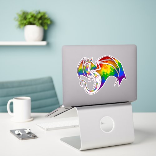 Rainbow Pride Dragon Sticker