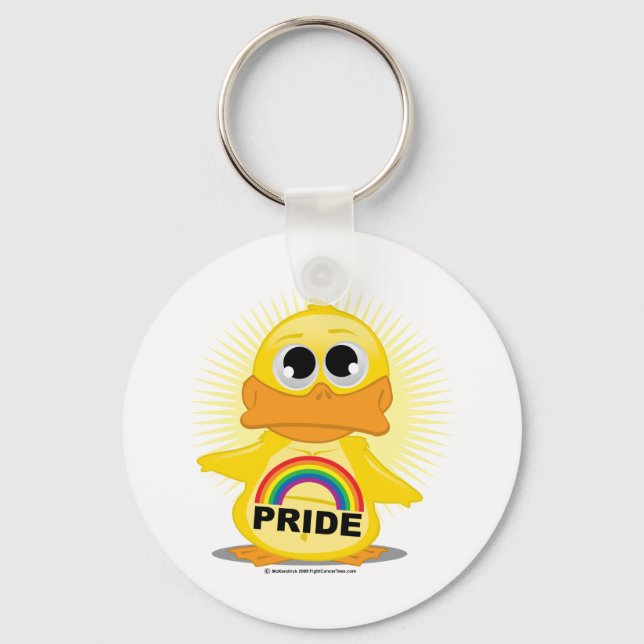 Rainbow Pride Duck Keychain (Front)