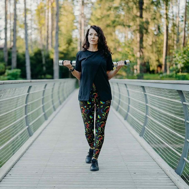 Rainbow Pride Entwined Hearts Leggings (Creator Uploaded)