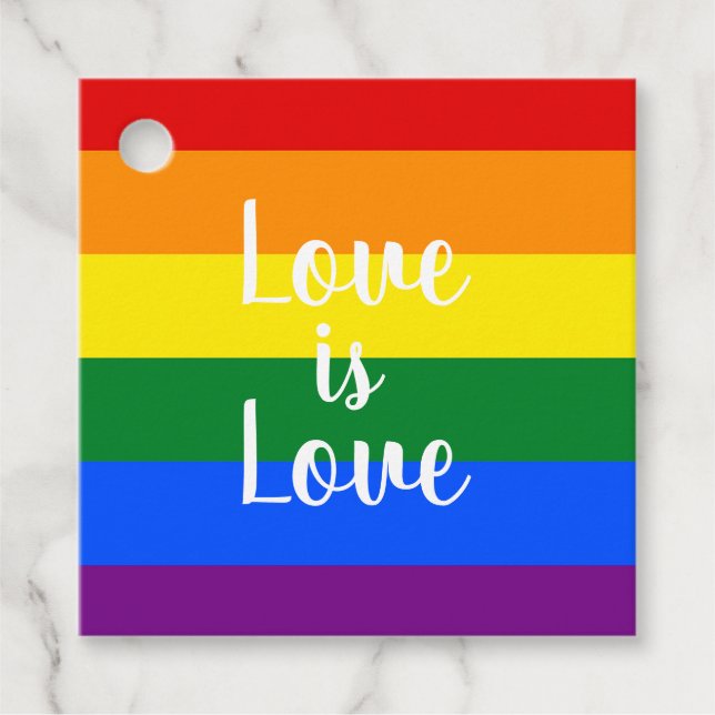 Rainbow pride - favor tags (Front)