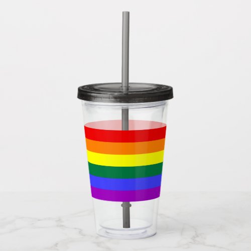 Rainbow Pride Flag Acrylic Tumbler