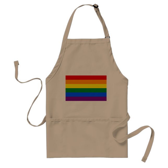 Rainbow Pride Flag Adult Apron (Front)