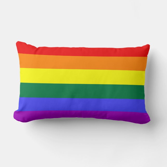 Rainbow Pride Flag American MoJo Pillow (Front)