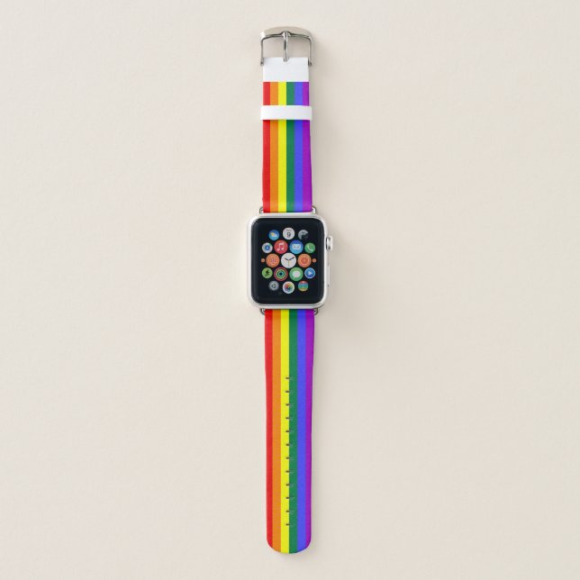 Rainbow Pride Flag Apple Watch Band (Front)