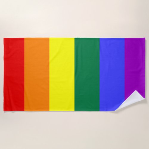 Rainbow Pride Flag Beach Towel