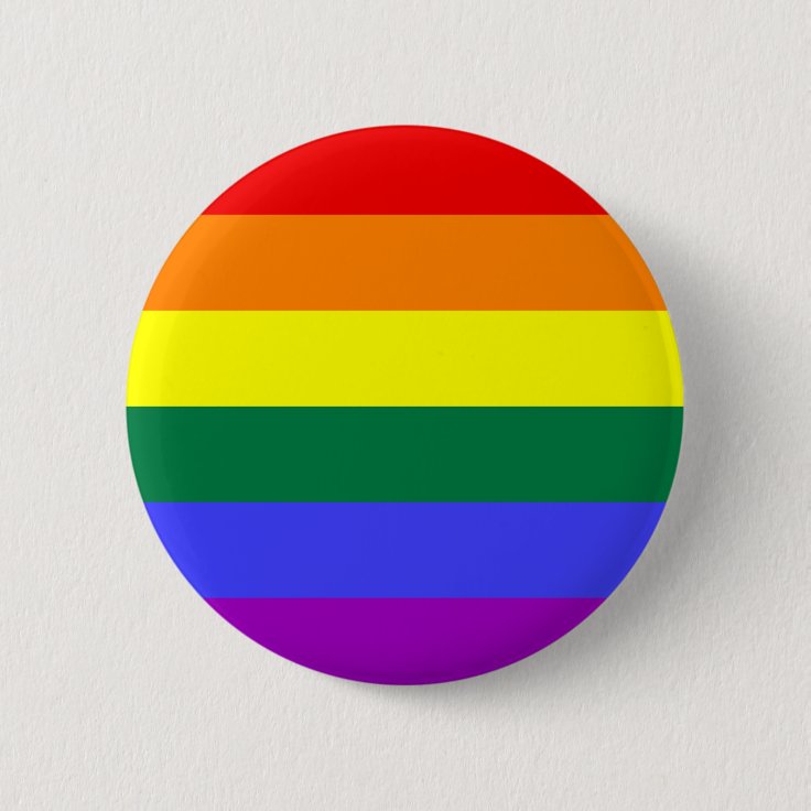 Rainbow Pride Flag Button | Zazzle