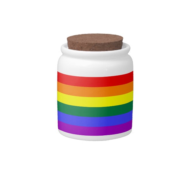 Rainbow Pride Flag Candy Jar (Front)