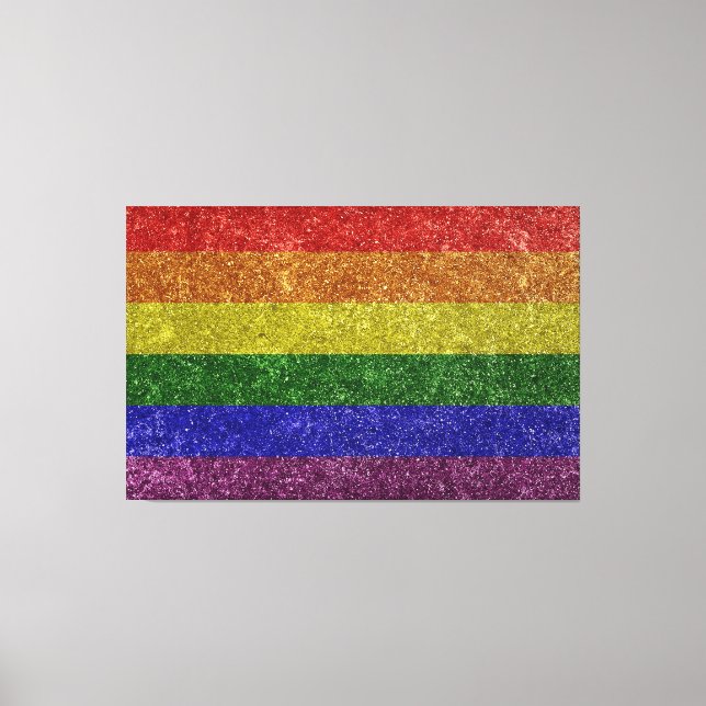 Rainbow pride flag canvas print (Front)