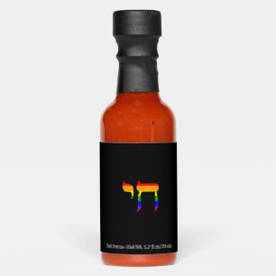 Rainbow Pride Flag Chai Hebrew Jewish LGBT Tank To Hot Sauces