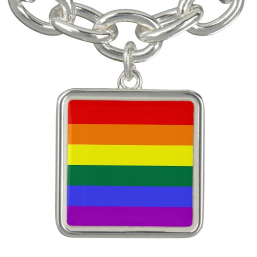 Rainbow Pride Flag Charm Bracelet