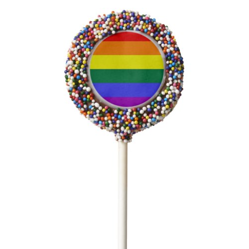 Rainbow Pride Flag Chocolate Covered Oreo Pop